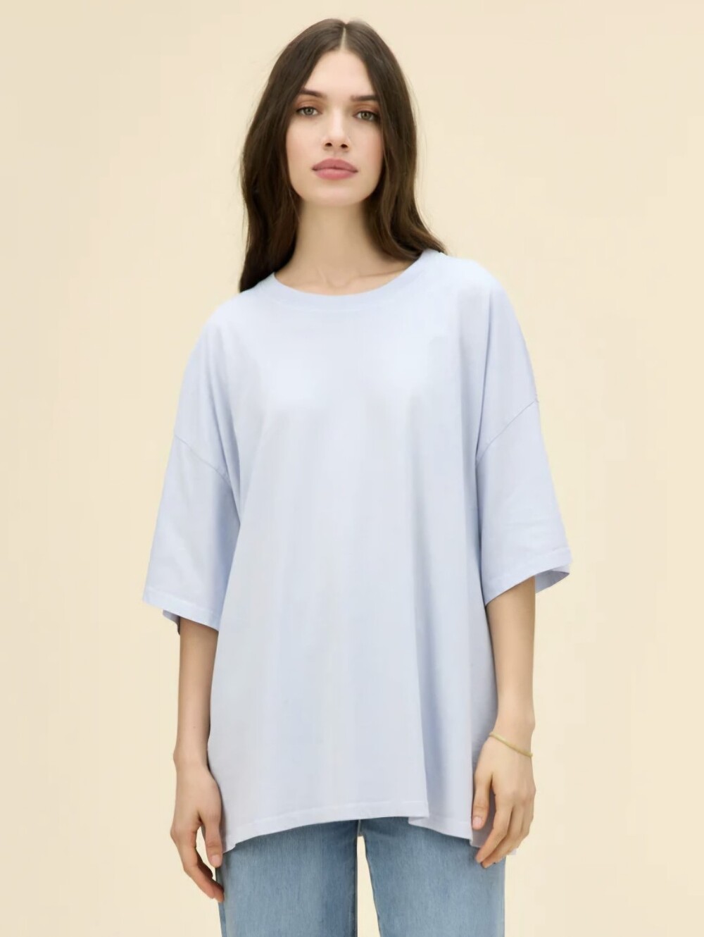 NWOT Daydreamer Solid Oversized OS Tee - Light Blue